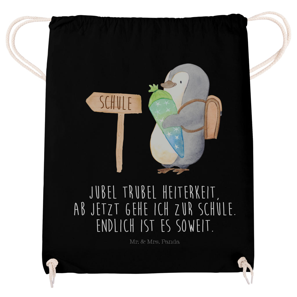 Sportbeutel Pinguin Schultüte Turnbeutel, Beutel, Sporttasche, Tasche, Stoffbeutel, Pinguin, Schulanfänger, Einschulung, 1. Klasse, Geschenk zur Einschulung, erster Schultag, Schulranzen