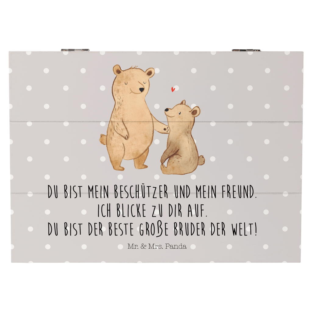 Holzkiste Bär Großer Bruder Holzkiste, Kiste, Schatzkiste, Truhe, Schatulle, XXL, Erinnerungsbox, Erinnerungskiste, Dekokiste, Aufbewahrungsbox, Familie, Vatertag, Muttertag, Bruder, Schwester, Mama, Papa, Oma, Opa, Großer Bruder, Geschwister, bester Bruder, Brudi, Bär, Bären