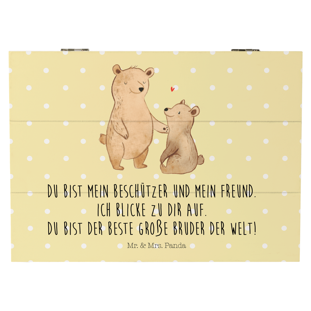 Holzkiste Bär Großer Bruder Holzkiste, Kiste, Schatzkiste, Truhe, Schatulle, XXL, Erinnerungsbox, Erinnerungskiste, Dekokiste, Aufbewahrungsbox, Familie, Vatertag, Muttertag, Bruder, Schwester, Mama, Papa, Oma, Opa, Großer Bruder, Geschwister, bester Bruder, Brudi, Bär, Bären