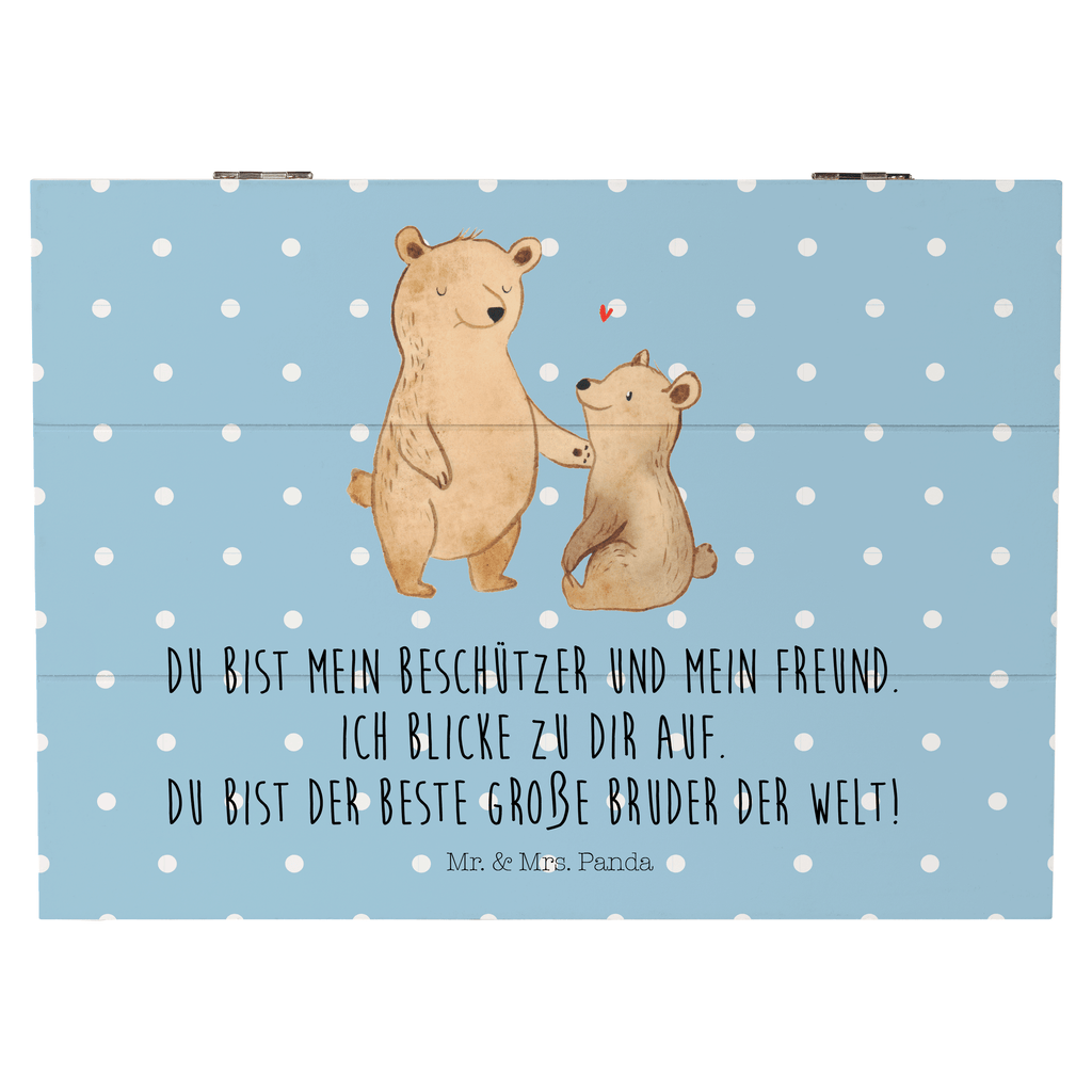 Holzkiste Bär Großer Bruder Holzkiste, Kiste, Schatzkiste, Truhe, Schatulle, XXL, Erinnerungsbox, Erinnerungskiste, Dekokiste, Aufbewahrungsbox, Familie, Vatertag, Muttertag, Bruder, Schwester, Mama, Papa, Oma, Opa, Großer Bruder, Geschwister, bester Bruder, Brudi, Bär, Bären