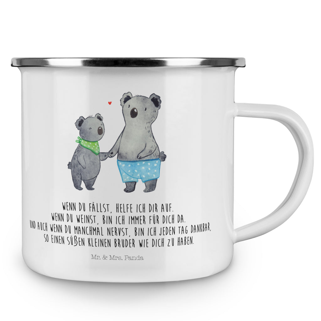 Camping Emaille Tasse Koala Kleiner Bruder Campingtasse, Trinkbecher, Metalltasse, Outdoor Tasse, Emaille Trinkbecher, Blechtasse Outdoor, Emaille Campingbecher, Edelstahl Trinkbecher, Metalltasse für Camping, Kaffee Blechtasse, Camping Tasse Metall, Familie, Vatertag, Muttertag, Bruder, Schwester, Mama, Papa, Oma, Opa, Kleiner Bruder, Geschwister, Lieblingsbruder, Nesthäkchen, Koala, Koalas