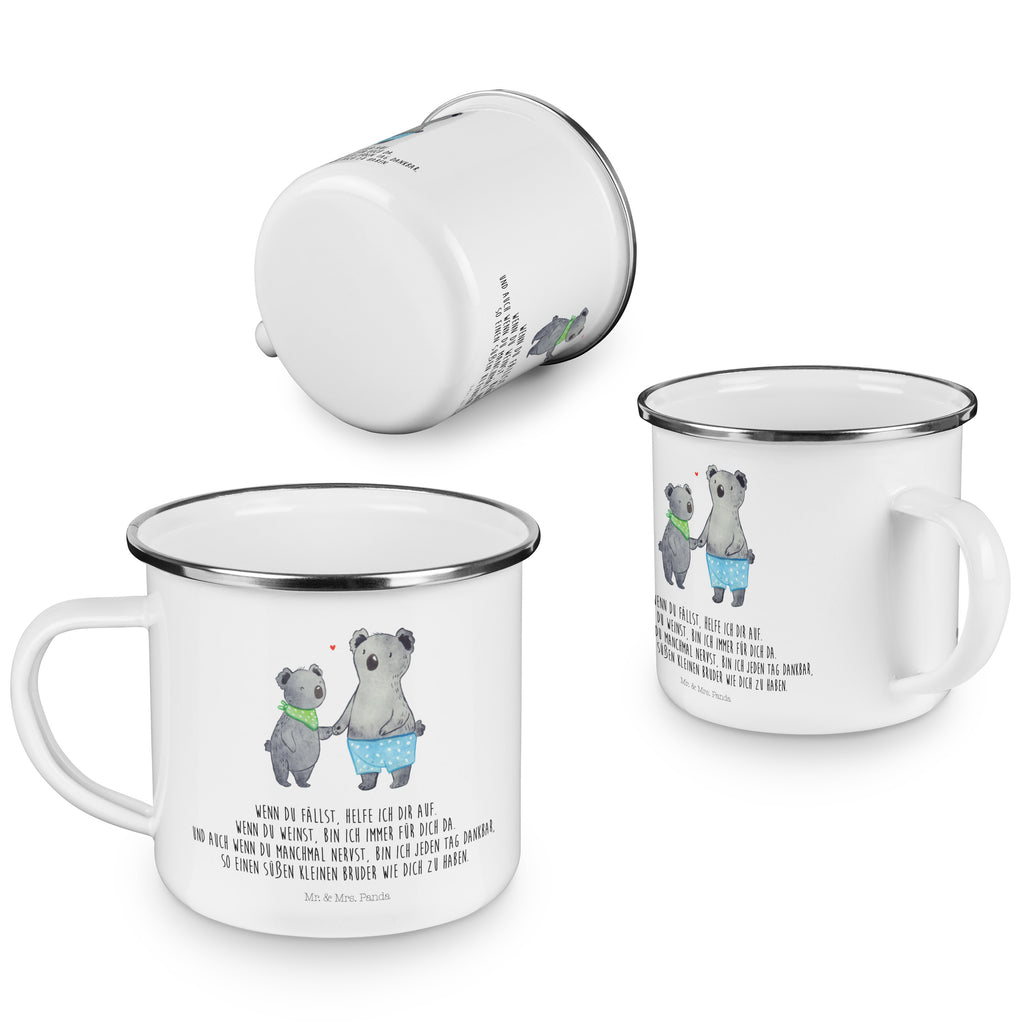 Camping Emaille Tasse Koala Kleiner Bruder Campingtasse, Trinkbecher, Metalltasse, Outdoor Tasse, Emaille Trinkbecher, Blechtasse Outdoor, Emaille Campingbecher, Edelstahl Trinkbecher, Metalltasse für Camping, Kaffee Blechtasse, Camping Tasse Metall, Familie, Vatertag, Muttertag, Bruder, Schwester, Mama, Papa, Oma, Opa, Kleiner Bruder, Geschwister, Lieblingsbruder, Nesthäkchen, Koala, Koalas