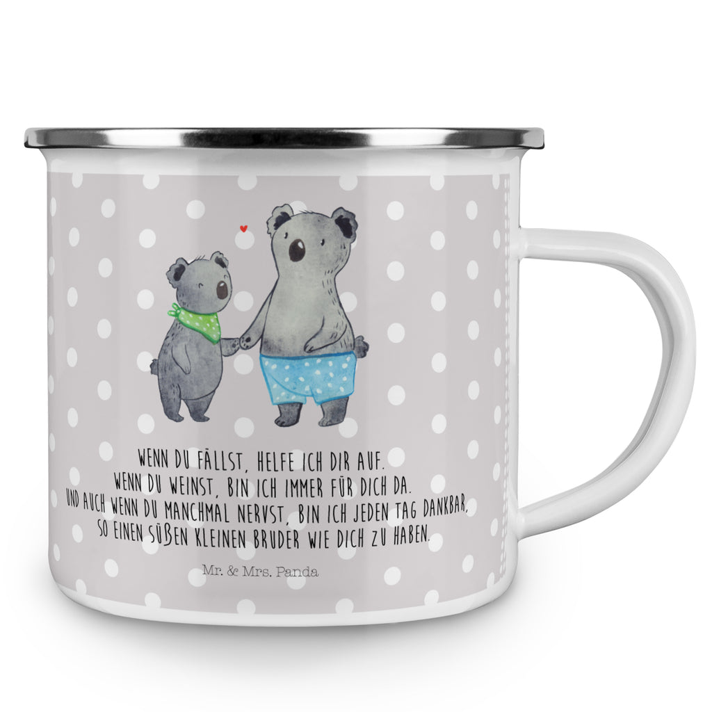 Camping Emaille Tasse Koala Kleiner Bruder Campingtasse, Trinkbecher, Metalltasse, Outdoor Tasse, Emaille Trinkbecher, Blechtasse Outdoor, Emaille Campingbecher, Edelstahl Trinkbecher, Metalltasse für Camping, Kaffee Blechtasse, Camping Tasse Metall, Familie, Vatertag, Muttertag, Bruder, Schwester, Mama, Papa, Oma, Opa, Kleiner Bruder, Geschwister, Lieblingsbruder, Nesthäkchen, Koala, Koalas