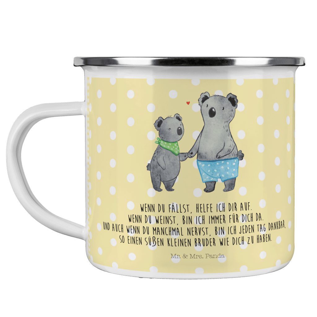 Camping Emaille Tasse Koala Kleiner Bruder Campingtasse, Trinkbecher, Metalltasse, Outdoor Tasse, Emaille Trinkbecher, Blechtasse Outdoor, Emaille Campingbecher, Edelstahl Trinkbecher, Metalltasse für Camping, Kaffee Blechtasse, Camping Tasse Metall, Familie, Vatertag, Muttertag, Bruder, Schwester, Mama, Papa, Oma, Opa, Kleiner Bruder, Geschwister, Lieblingsbruder, Nesthäkchen, Koala, Koalas