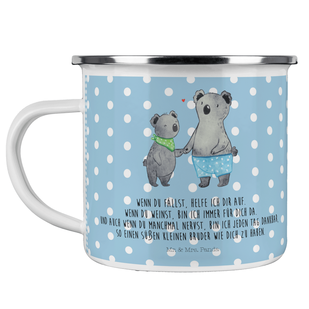 Camping Emaille Tasse Koala Kleiner Bruder Campingtasse, Trinkbecher, Metalltasse, Outdoor Tasse, Emaille Trinkbecher, Blechtasse Outdoor, Emaille Campingbecher, Edelstahl Trinkbecher, Metalltasse für Camping, Kaffee Blechtasse, Camping Tasse Metall, Familie, Vatertag, Muttertag, Bruder, Schwester, Mama, Papa, Oma, Opa, Kleiner Bruder, Geschwister, Lieblingsbruder, Nesthäkchen, Koala, Koalas
