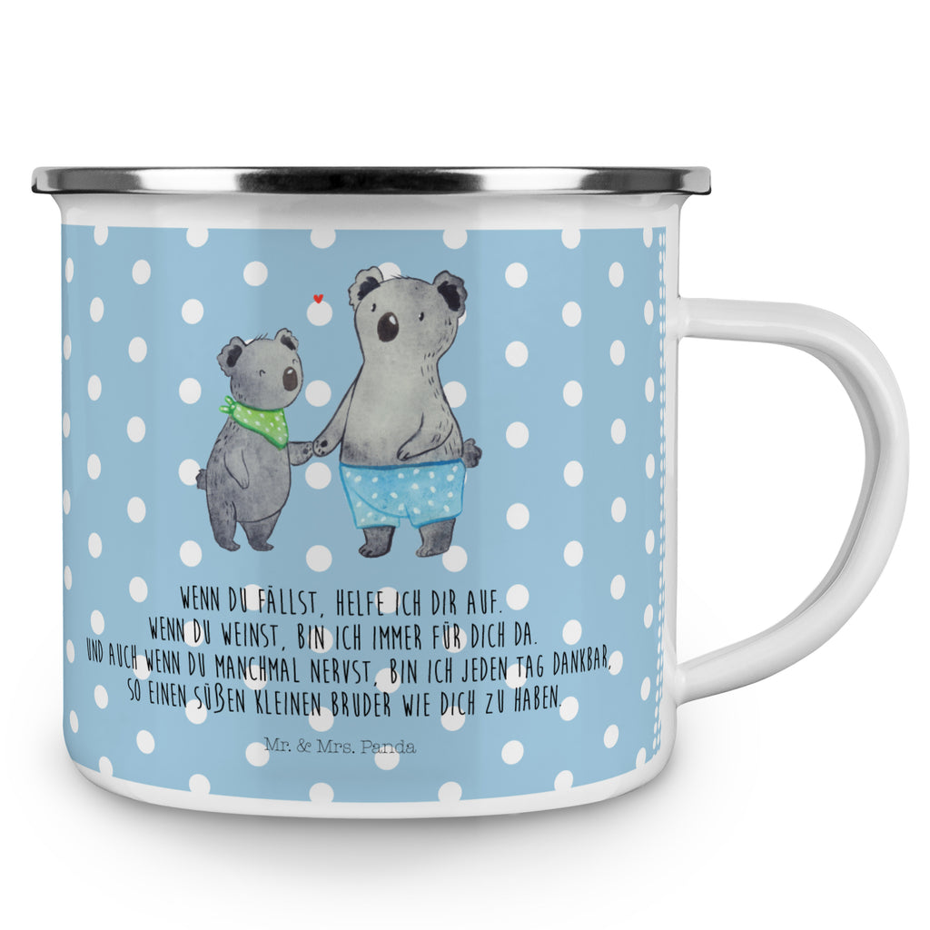 Camping Emaille Tasse Koala Kleiner Bruder Campingtasse, Trinkbecher, Metalltasse, Outdoor Tasse, Emaille Trinkbecher, Blechtasse Outdoor, Emaille Campingbecher, Edelstahl Trinkbecher, Metalltasse für Camping, Kaffee Blechtasse, Camping Tasse Metall, Familie, Vatertag, Muttertag, Bruder, Schwester, Mama, Papa, Oma, Opa, Kleiner Bruder, Geschwister, Lieblingsbruder, Nesthäkchen, Koala, Koalas
