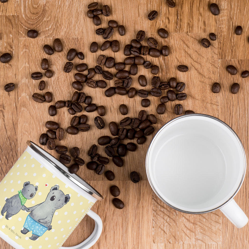 Camping Emaille Tasse Koala Kleiner Bruder Campingtasse, Trinkbecher, Metalltasse, Outdoor Tasse, Emaille Trinkbecher, Blechtasse Outdoor, Emaille Campingbecher, Edelstahl Trinkbecher, Metalltasse für Camping, Kaffee Blechtasse, Camping Tasse Metall, Familie, Vatertag, Muttertag, Bruder, Schwester, Mama, Papa, Oma, Opa, Kleiner Bruder, Geschwister, Lieblingsbruder, Nesthäkchen, Koala, Koalas