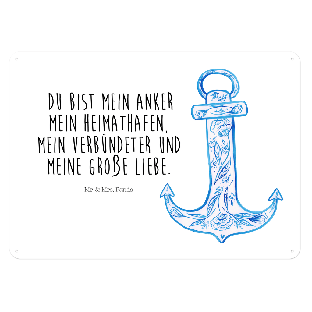 Blechschild Anker Blau  Blechschild, Metallschild, Geschenk Schild, Schild, Magnet-Metall-Schild, Deko Schild, Wandschild, Wand-Dekoration, Türschild, Wandschild, Metallschild  süße Tiermotive, gute Laune, lustige Sprüche, Tiere