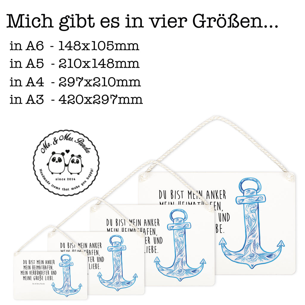 Deko Schild Anker Blau Dekoschild, Deko Schild, Schild, Tür Schild, Türschild, Holzschild, Wandschild, Wanddeko, Tiermotive, Gute Laune, lustige Sprüche, Tiere
