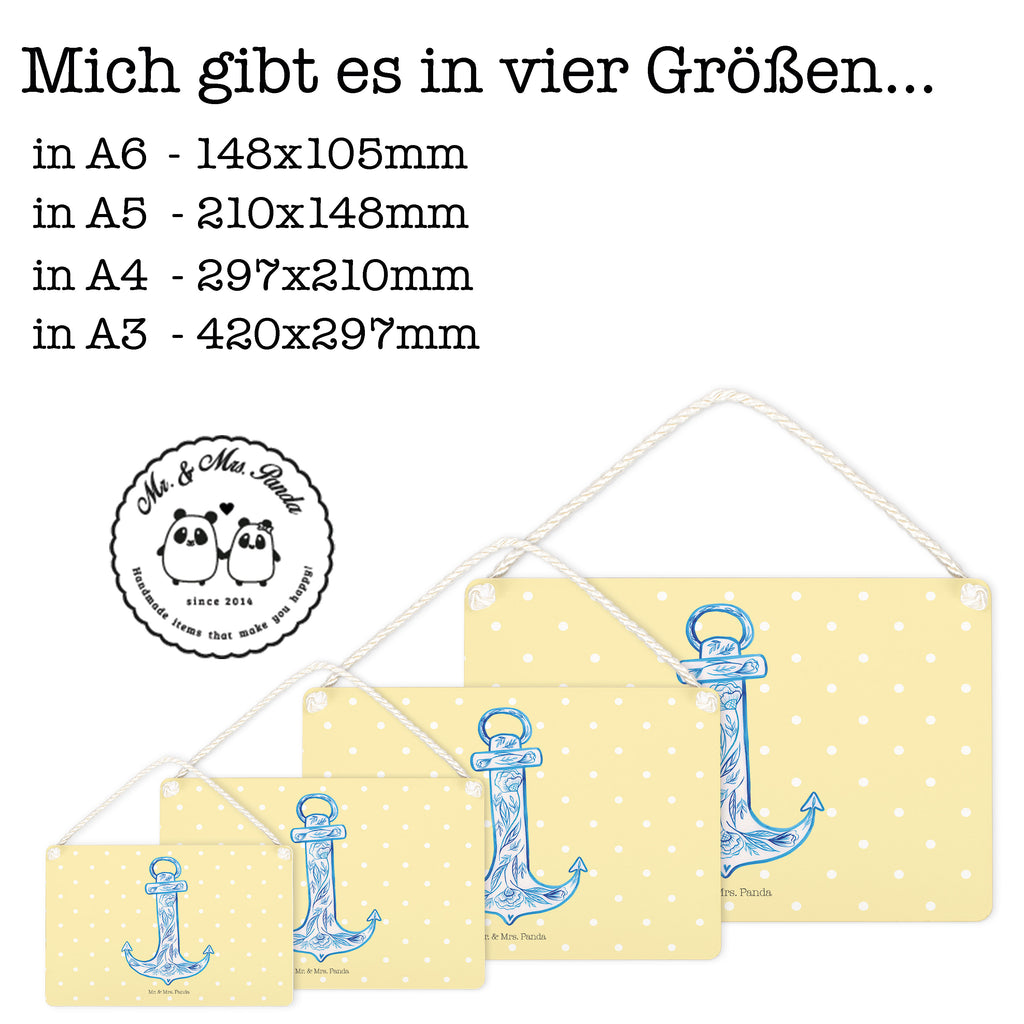 Deko Schild Anker Blau Dekoschild, Deko Schild, Schild, Tür Schild, Türschild, Holzschild, Wandschild, Wanddeko, Tiermotive, Gute Laune, lustige Sprüche, Tiere