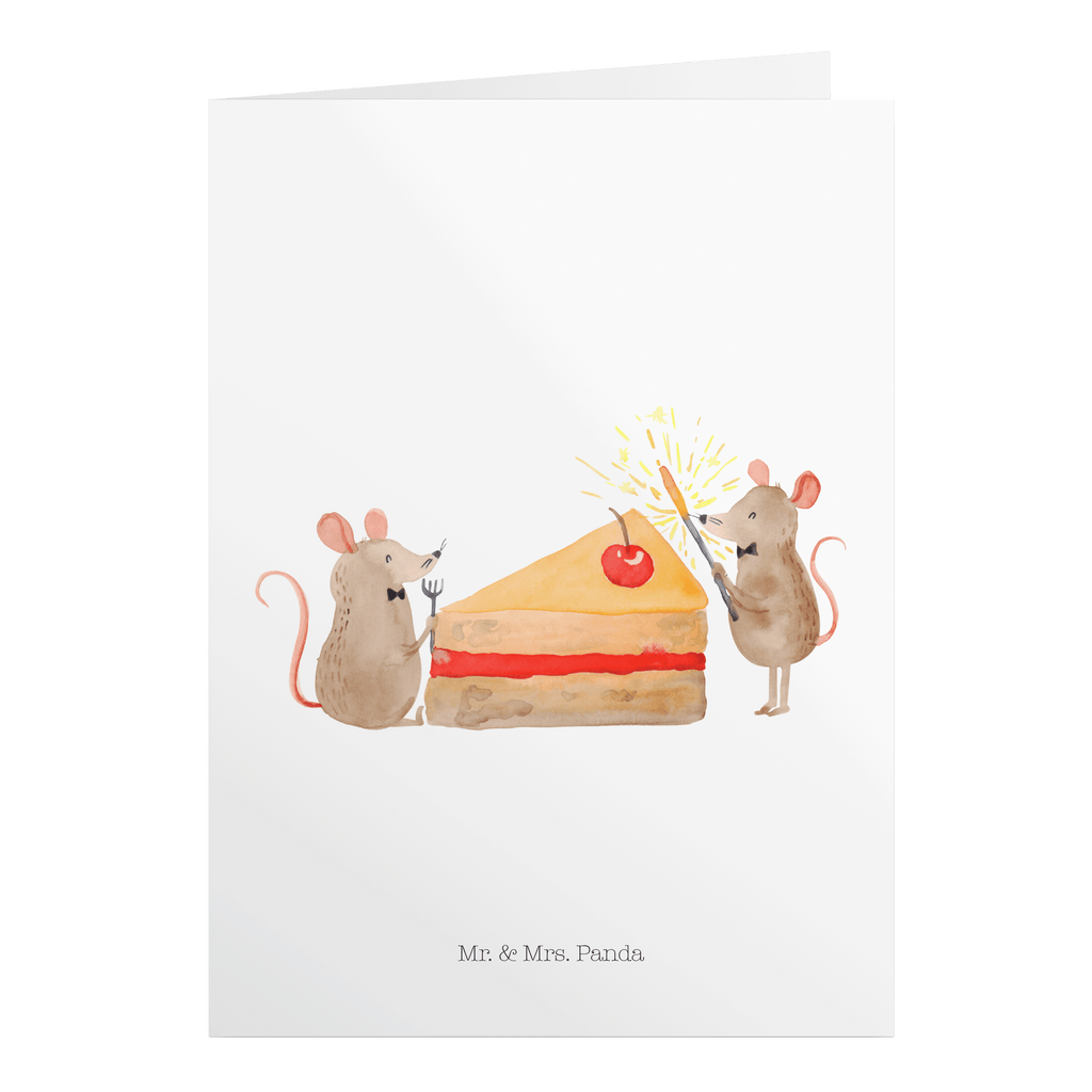 Geburtstagskarte Mäuse Kuchen Grusskarte, Klappkarte, Einladungskarte, Glückwunschkarte, Hochzeitskarte, Geburtstagskarte, Geburtstag, Geburtstagsgeschenk, Geschenk, Kuchen, Maus, Mäuse, Party, Leben, Glück