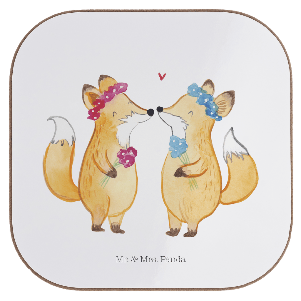 Quadratische Untersetzer Füchse Pärchen Lesbian Pride Bierdeckel, Glasuntersetzer, Untersetzer Gläser, Getränkeuntersetzer, Hochzeit, Hochzeitsgeschenk, Ehe, Hochzeitsfeier, Trauung, Trauungsgeschenk, Hochzeitskarte, Verlobungsfeier, Verlobungsgeschenk, Hochzeitsgeschenkideen, Hochzeitsgeschenke für Brautpaar