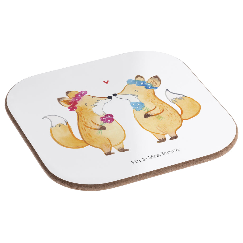 Quadratische Untersetzer Füchse Pärchen Lesbian Pride Bierdeckel, Glasuntersetzer, Untersetzer Gläser, Getränkeuntersetzer, Hochzeit, Hochzeitsgeschenk, Ehe, Hochzeitsfeier, Trauung, Trauungsgeschenk, Hochzeitskarte, Verlobungsfeier, Verlobungsgeschenk, Hochzeitsgeschenkideen, Hochzeitsgeschenke für Brautpaar