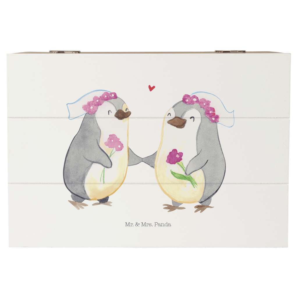 Holzkiste Pinguin Pärchen Lesbian Pride Holzkiste, Kiste, Schatzkiste, Truhe, Schatulle, XXL, Erinnerungsbox, Erinnerungskiste, Dekokiste, Aufbewahrungsbox, Hochzeit, Hochzeitsgeschenk, Ehe, Hochzeitsfeier, Trauung, Trauungsgeschenk, Hochzeitskarte, Verlobungsfeier, Verlobungsgeschenk, Hochzeitsgeschenkideen, Hochzeitsgeschenke für Brautpaar
