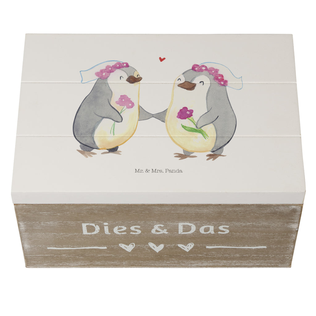 Holzkiste Pinguin Pärchen Lesbian Pride Holzkiste, Kiste, Schatzkiste, Truhe, Schatulle, XXL, Erinnerungsbox, Erinnerungskiste, Dekokiste, Aufbewahrungsbox, Hochzeit, Hochzeitsgeschenk, Ehe, Hochzeitsfeier, Trauung, Trauungsgeschenk, Hochzeitskarte, Verlobungsfeier, Verlobungsgeschenk, Hochzeitsgeschenkideen, Hochzeitsgeschenke für Brautpaar
