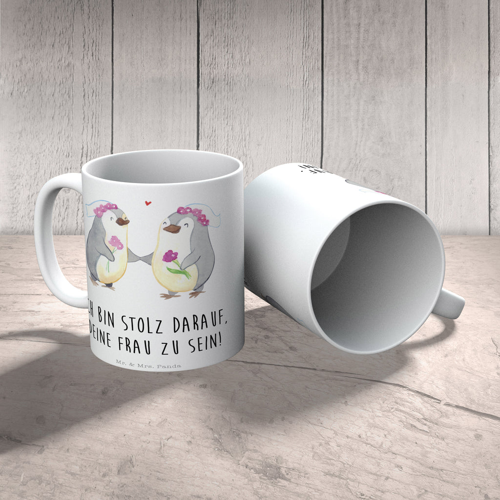 Tasse Pinguin Pärchen Lesbian Pride  Becher, Kaffeetasse, Kaffeebecher, Tee, Frühstück, Büro  Hochzeit, Hochzeitsgeschenk, Ehe, Hochzeitsfeier, Trauung, Trauungsgeschenk, Hochzeitskarte, Verlobungsfeier, Verlobungsgeschenk, Hochzeitsgeschenkideen