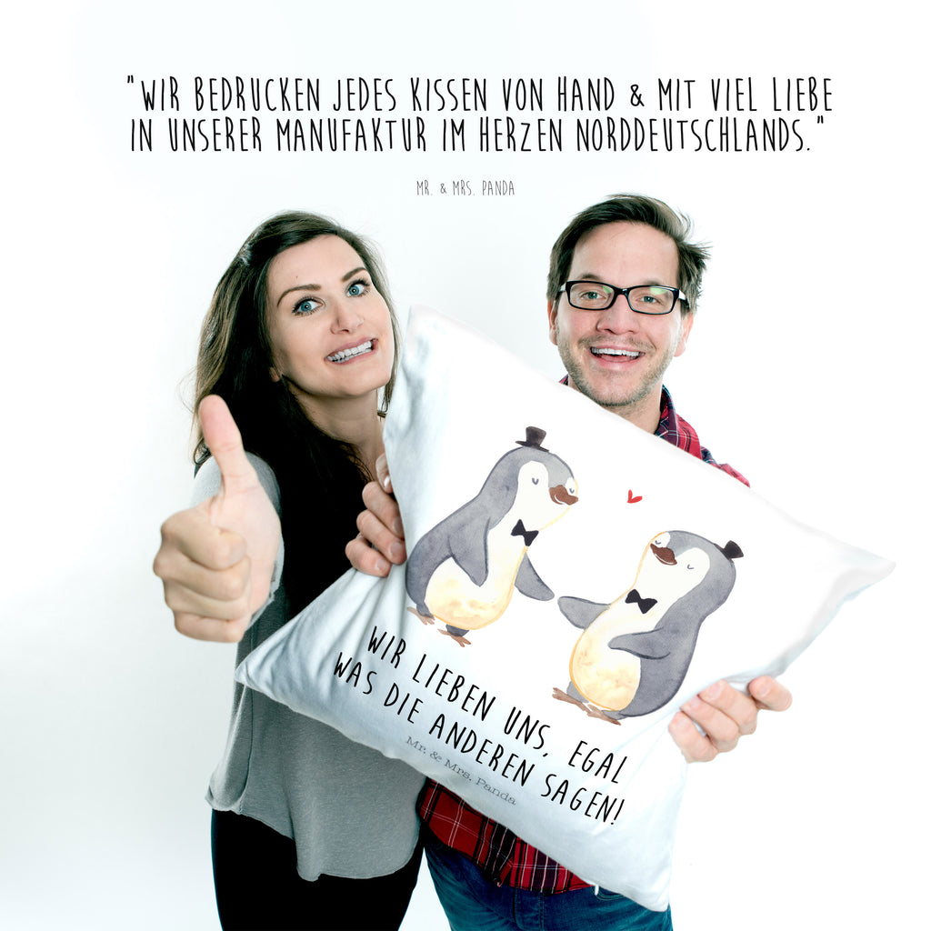 40x40 Kissen Pinguin Pärchen Gay Pride Kissenhülle, Kopfkissen, Sofakissen, Dekokissen, Motivkissen, Hochzeit, Hochzeitsgeschenk, Ehe, Hochzeitsfeier, Trauung, Trauungsgeschenk, Hochzeitskarte, Verlobungsfeier, Verlobungsgeschenk, Hochzeitsgeschenkideen, Hochzeitsgeschenke für Brautpaar