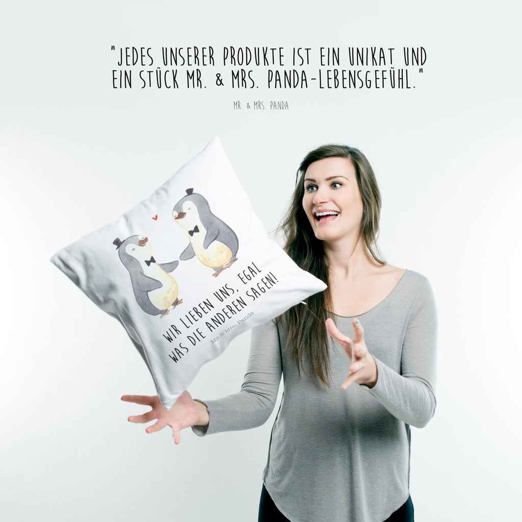 40x40 Kissen Pinguin Pärchen Gay Pride Kissenhülle, Kopfkissen, Sofakissen, Dekokissen, Motivkissen, Hochzeit, Hochzeitsgeschenk, Ehe, Hochzeitsfeier, Trauung, Trauungsgeschenk, Hochzeitskarte, Verlobungsfeier, Verlobungsgeschenk, Hochzeitsgeschenkideen, Hochzeitsgeschenke für Brautpaar