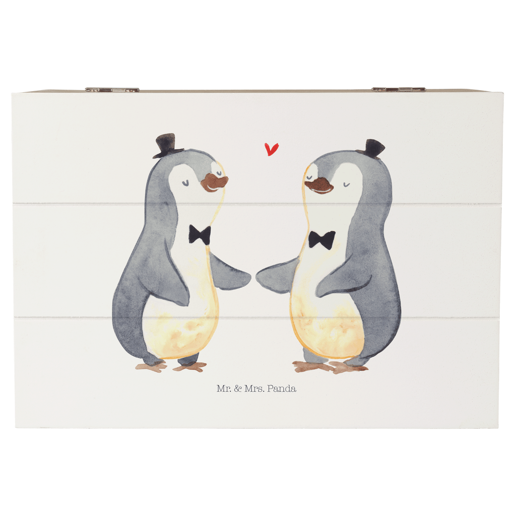 Holzkiste Pinguin Pärchen Gay Pride Holzkiste, Kiste, Schatzkiste, Truhe, Schatulle, XXL, Erinnerungsbox, Erinnerungskiste, Dekokiste, Aufbewahrungsbox, Hochzeit, Hochzeitsgeschenk, Ehe, Hochzeitsfeier, Trauung, Trauungsgeschenk, Hochzeitskarte, Verlobungsfeier, Verlobungsgeschenk, Hochzeitsgeschenkideen, Hochzeitsgeschenke für Brautpaar