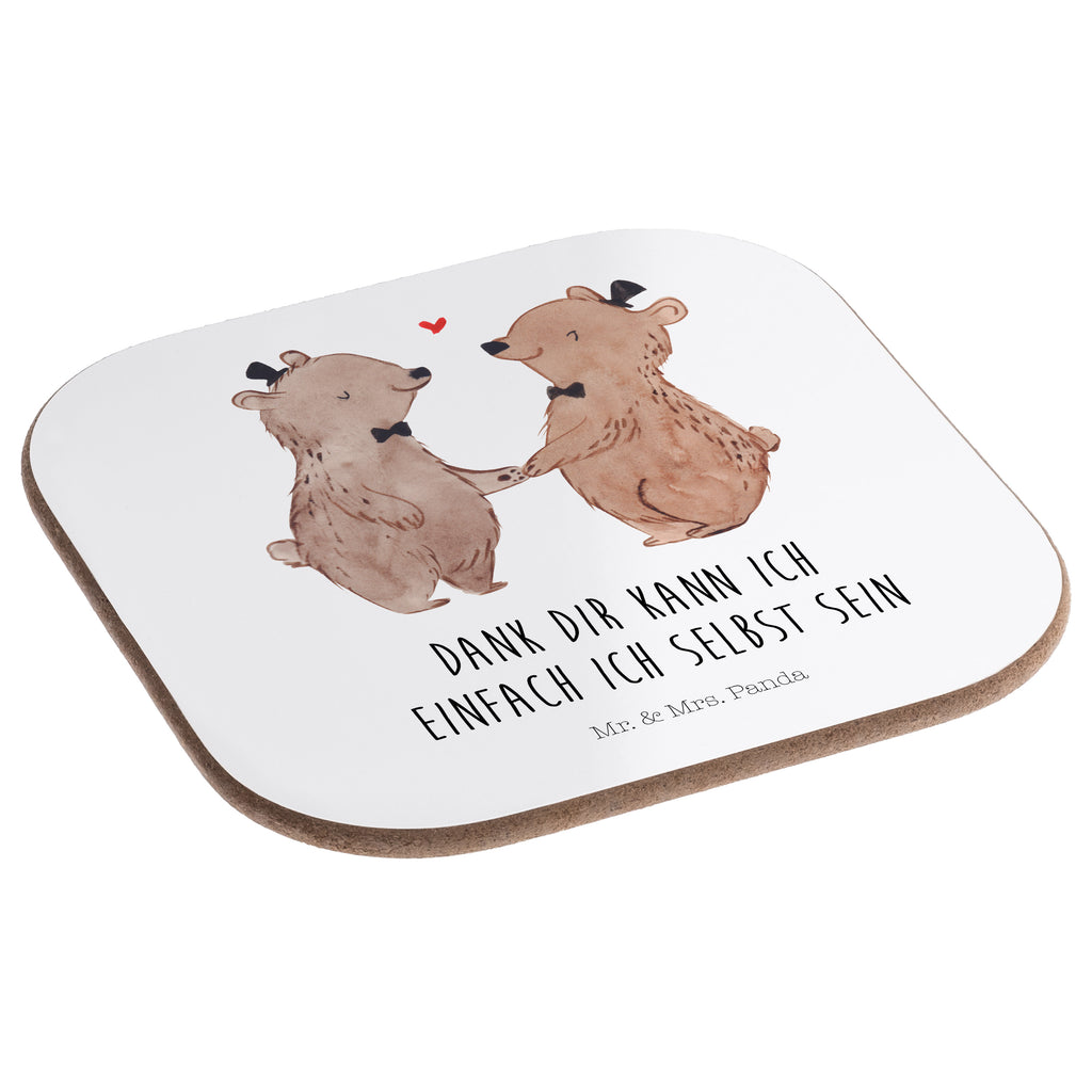 Quadratische Untersetzer Bären Pärchen Gay Pride Bierdeckel, Glasuntersetzer, Untersetzer Gläser, Getränkeuntersetzer, Hochzeit, Hochzeitsgeschenk, Ehe, Hochzeitsfeier, Trauung, Trauungsgeschenk, Hochzeitskarte, Verlobungsfeier, Verlobungsgeschenk, Hochzeitsgeschenkideen, Hochzeitsgeschenke für Brautpaar