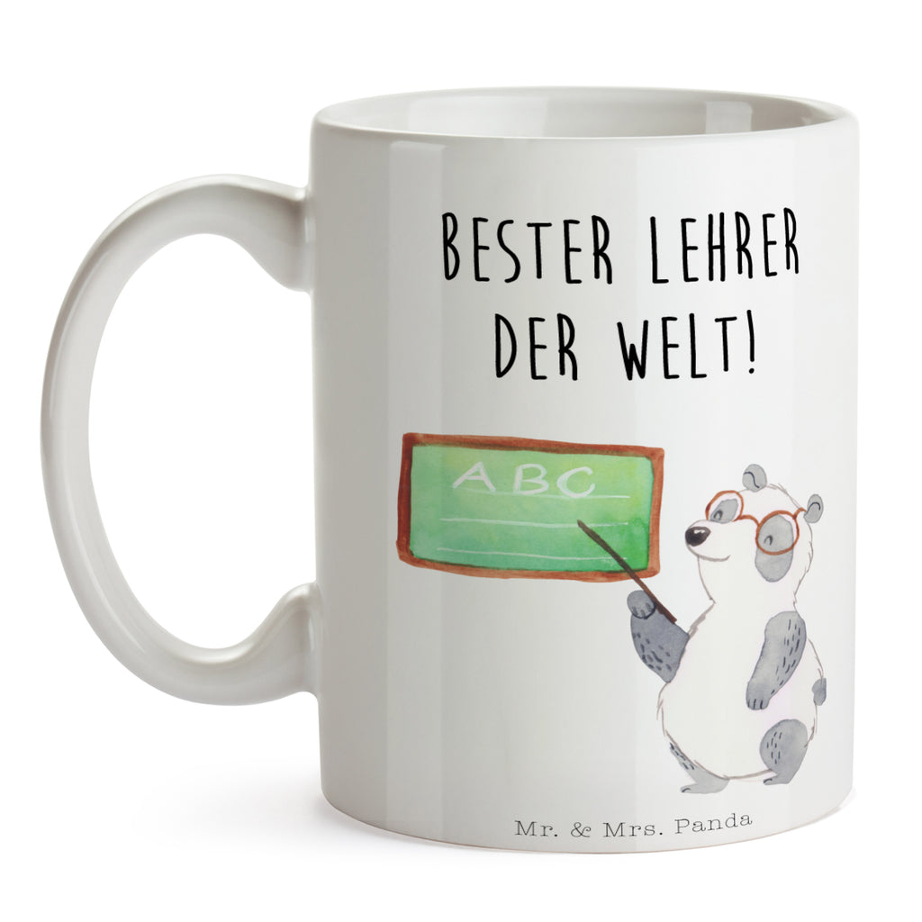 Tasse Panda Lehrer  Becher, Kaffeetasse, Kaffeebecher, Tee, Frühstück, Büro  süße Tiermotive, gute Laune, lustige Sprüche, Tiere