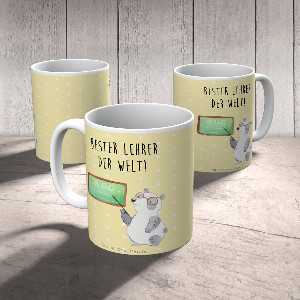 Tasse Panda Lehrer  Becher, Kaffeetasse, Kaffeebecher, Tee, Frühstück, Büro  süße Tiermotive, gute Laune, lustige Sprüche, Tiere