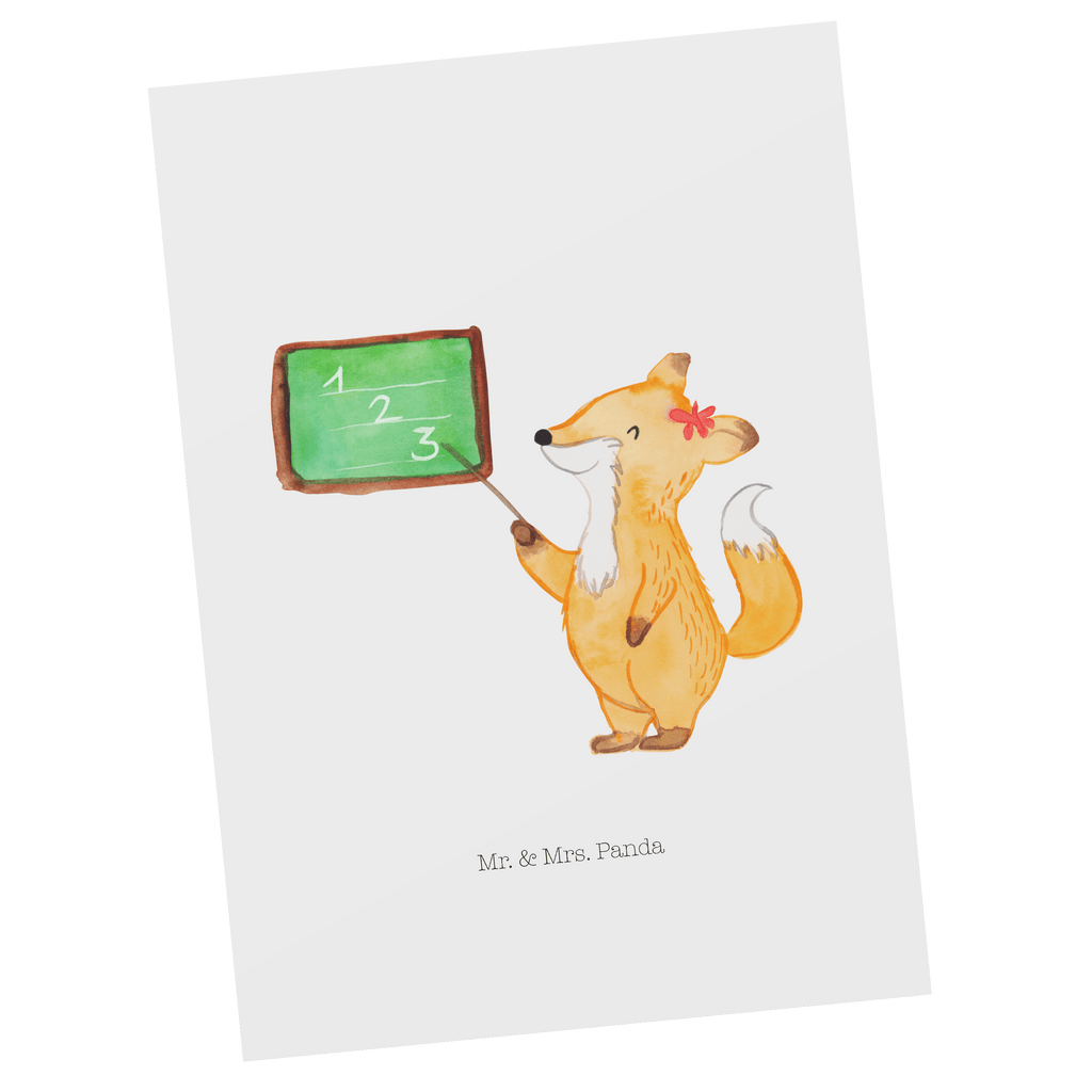 Postkarte Fuchs Lehrerin Geschenkkarte, Grußkarte, Karte, Einladung, Ansichtskarte, Geburtstagskarte, Einladungskarte, Dankeskarte, Tiermotive, Gute Laune, lustige Sprüche, Tiere