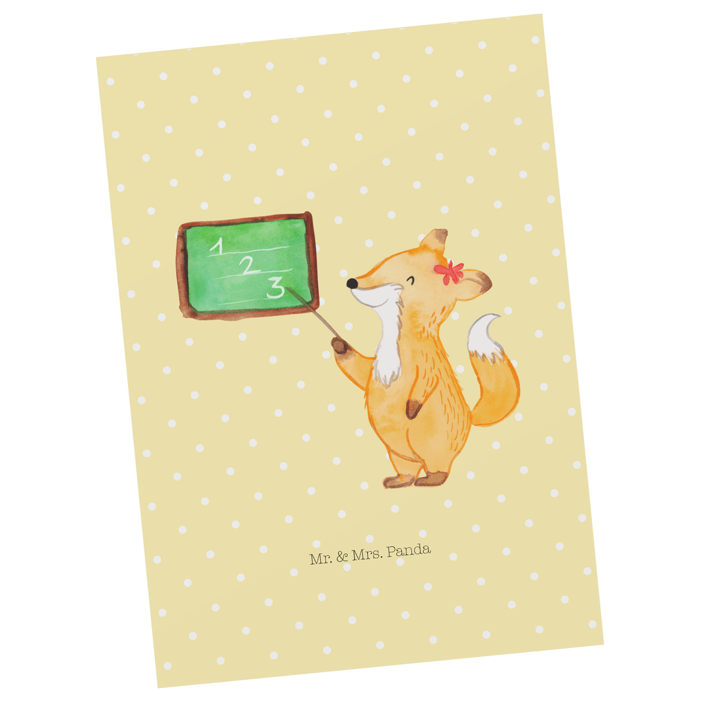Postkarte Fuchs Lehrerin Geschenkkarte, Grußkarte, Karte, Einladung, Ansichtskarte, Geburtstagskarte, Einladungskarte, Dankeskarte, Tiermotive, Gute Laune, lustige Sprüche, Tiere