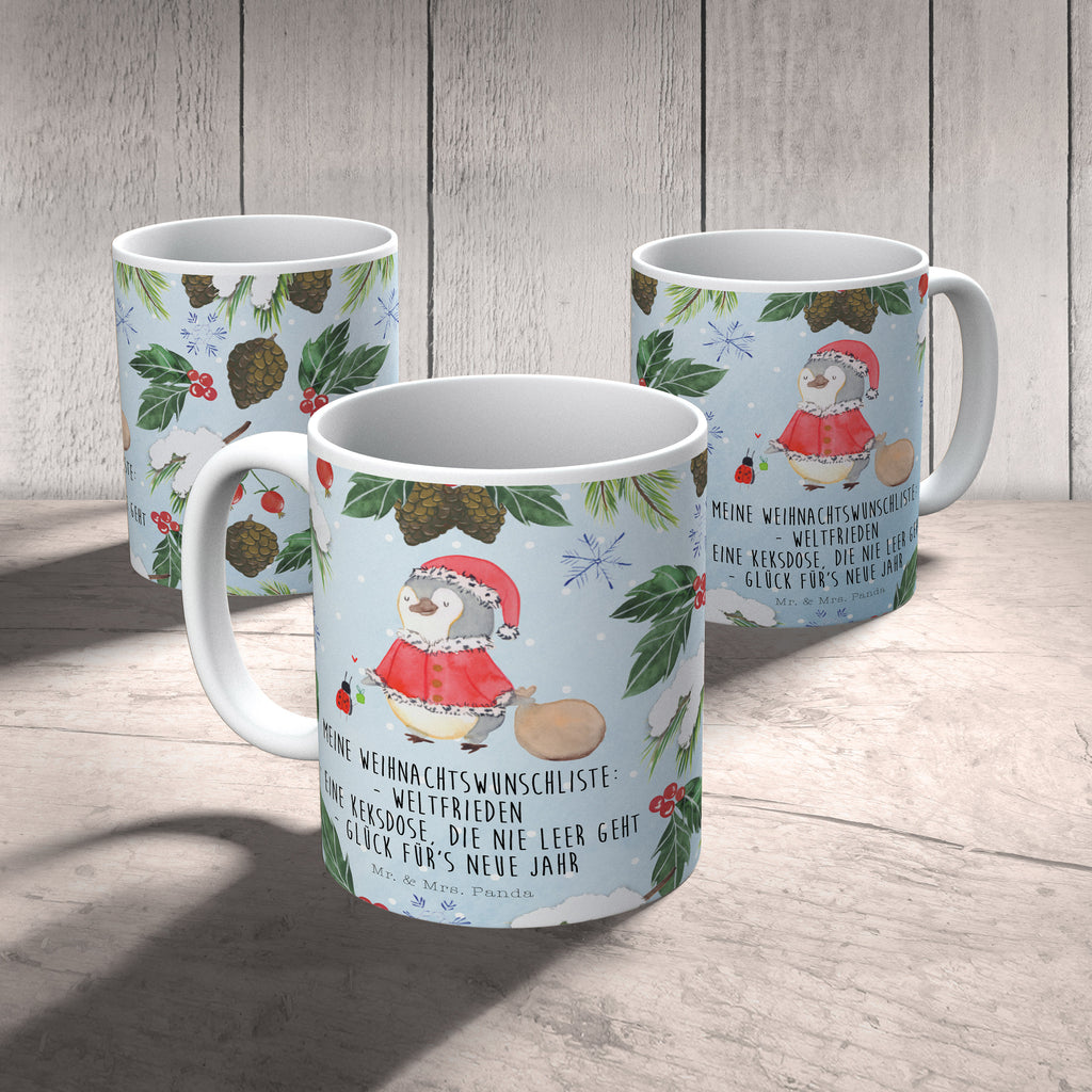 Tasse Pinguin Nikolaus  Becher, Kaffeetasse, Kaffeebecher, Tee, Frühstück, Büro  Winter, Weihnachten, Weihnachtsdeko, Nikolaus, Advent, Heiligabend, Wintermotiv