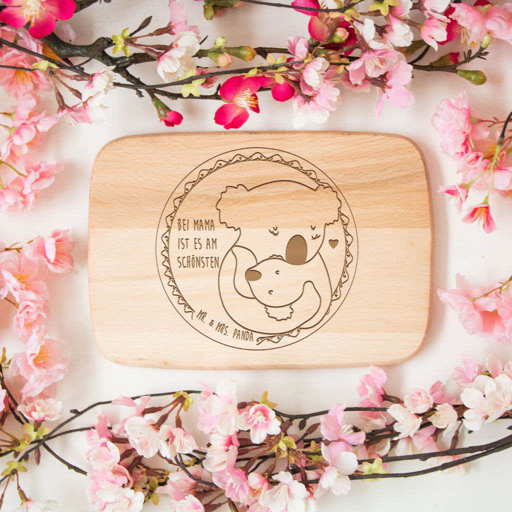 Frühstücksbrett Koala Mama Frühstücksbrett, Holzbrett, Schneidebrett, Schneidebrett Holz, Frühstücksbrettchen, Küchenbrett, Familie, Vatertag, Muttertag, Bruder, Schwester, Mama, Papa, Oma, Opa, Koala, Paar, Liebe, Mutter, Tochter, Sohn, Geschenk, Geburtstag, Weihnachten
