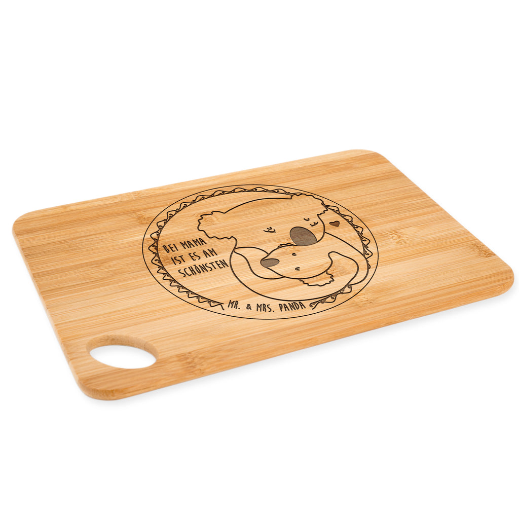 Bambus - Schneidebrett Koala Mama Küchenbrett, Frühstücksbrett, Hackbrett, Brett, Holzbrettchen, Familie, Vatertag, Muttertag, Bruder, Schwester, Mama, Papa, Oma, Opa, Koala, Paar, Liebe, Mutter, Tochter, Sohn, Geschenk, Geburtstag, Weihnachten