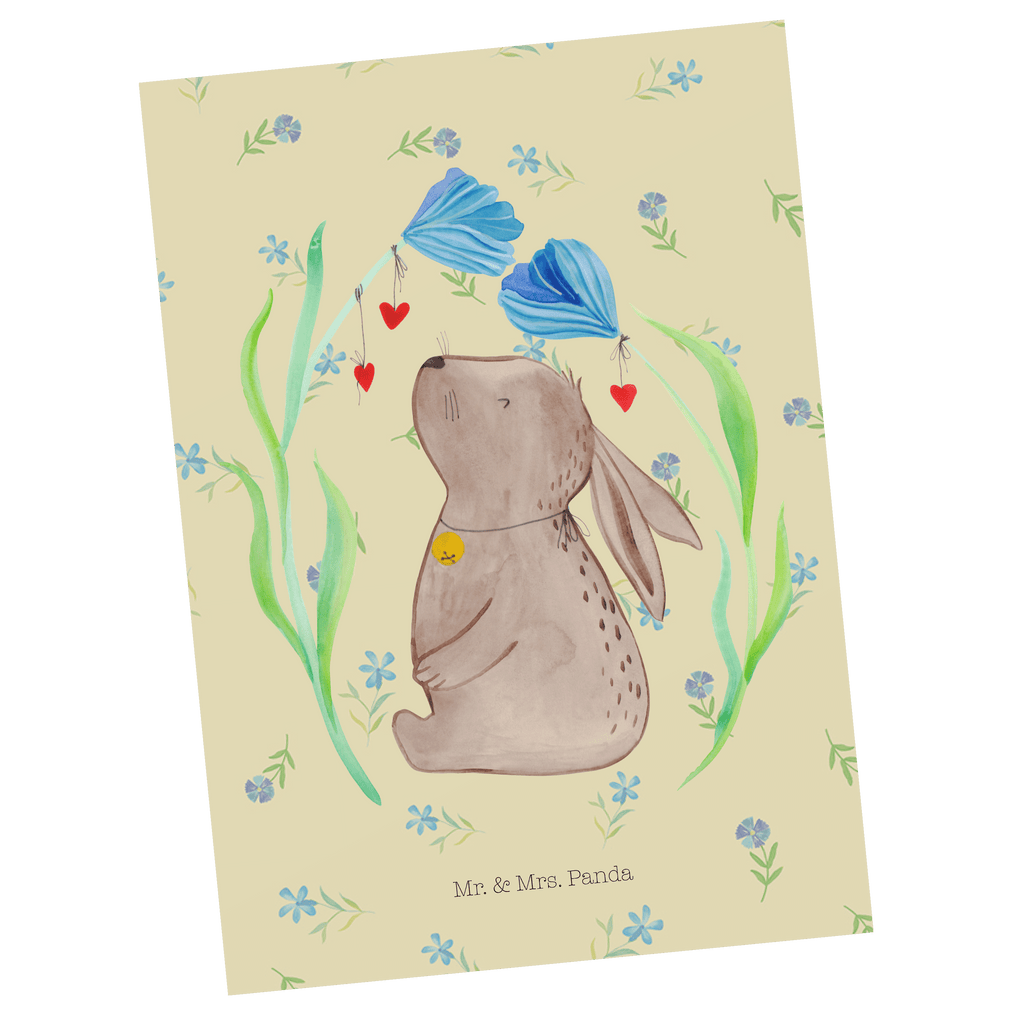 Postkarte Hase Blume Geschenkkarte, Grußkarte, Karte, Einladung, Ansichtskarte, Geburtstagskarte, Einladungskarte, Dankeskarte, Ostern, Osterhase, Ostergeschenke, Osternest, Osterdeko, Geschenk zu Ostern, Hase, Kaninchen, Kind, Taufe, Taufgeschenk, Geburt, Schwangerschaft, erstes Kind, Kindergeburtstag, Geburtstag, Hoffnung, Träume