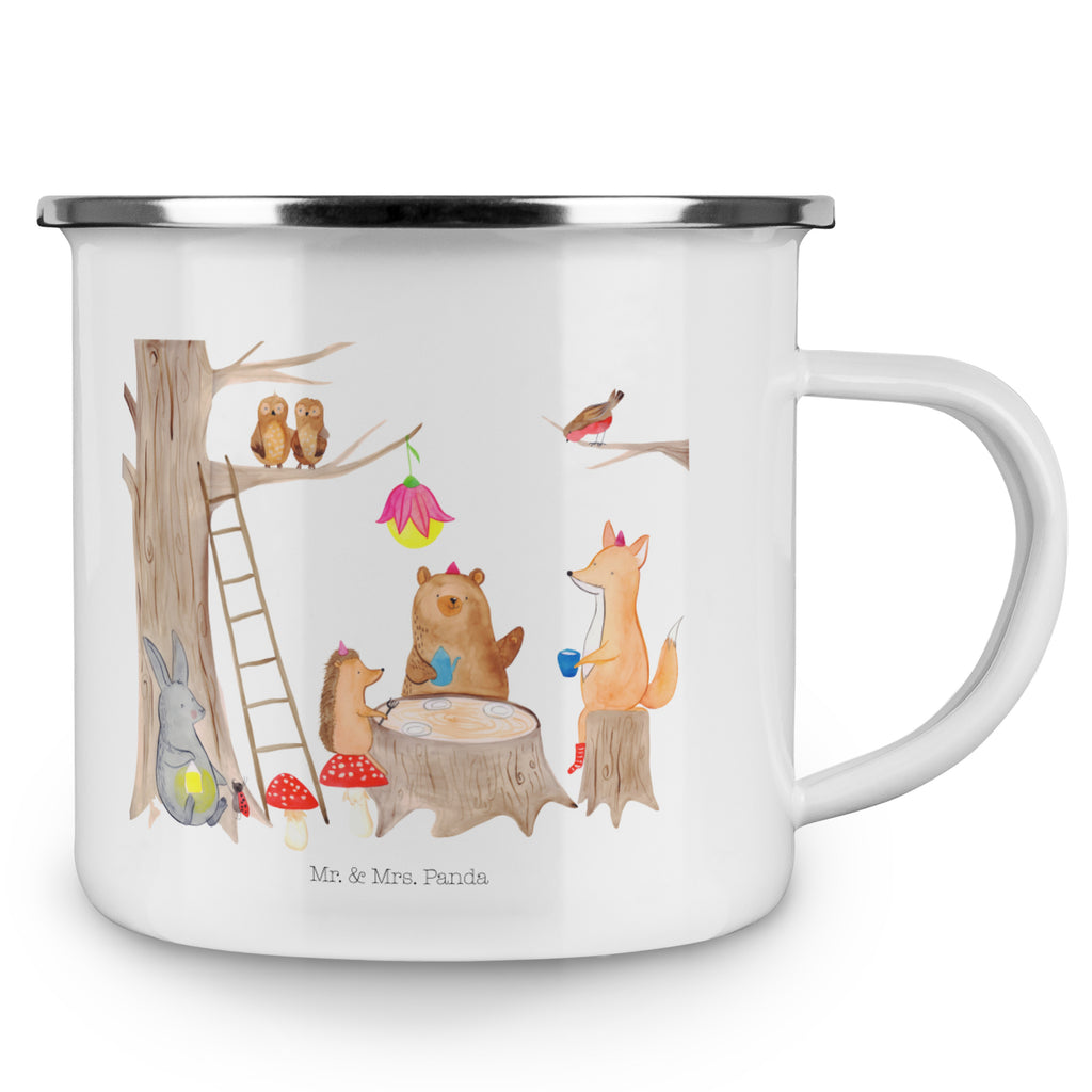 Camping Emaille Tasse Waldtiere Picknick Campingtasse, Trinkbecher, Metalltasse, Outdoor Tasse, Emaille Trinkbecher, Blechtasse Outdoor, Emaille Campingbecher, Edelstahl Trinkbecher, Metalltasse für Camping, Kaffee Blechtasse, Camping Tasse Metall, Tiermotive, Gute Laune, lustige Sprüche, Tiere, Waldtiere, Picknick, Wald, Fuchs, Hase, Igel, Maus, Eichhörnchen