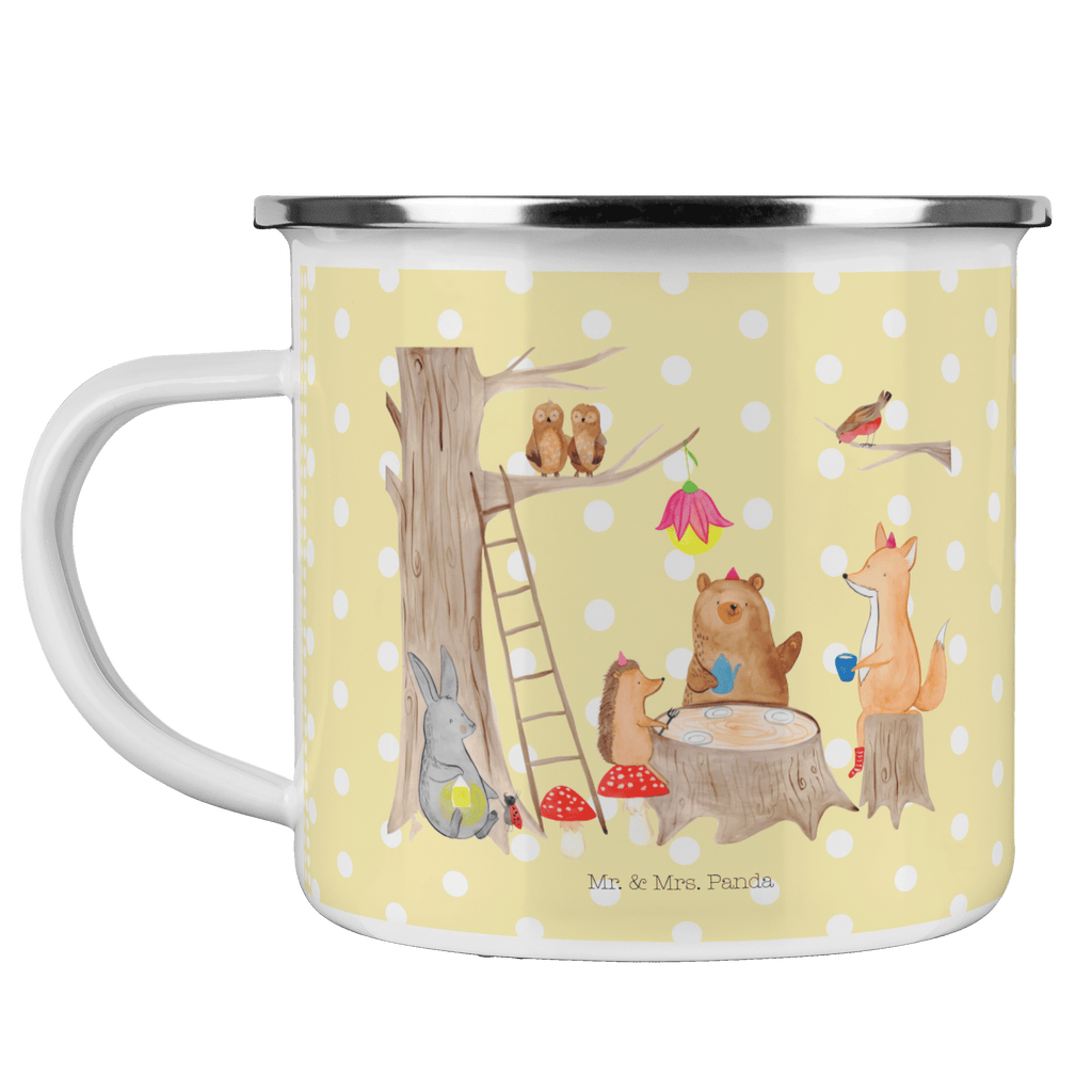 Camping Emaille Tasse Waldtiere Picknick Campingtasse, Trinkbecher, Metalltasse, Outdoor Tasse, Emaille Trinkbecher, Blechtasse Outdoor, Emaille Campingbecher, Edelstahl Trinkbecher, Metalltasse für Camping, Kaffee Blechtasse, Camping Tasse Metall, Tiermotive, Gute Laune, lustige Sprüche, Tiere, Waldtiere, Picknick, Wald, Fuchs, Hase, Igel, Maus, Eichhörnchen