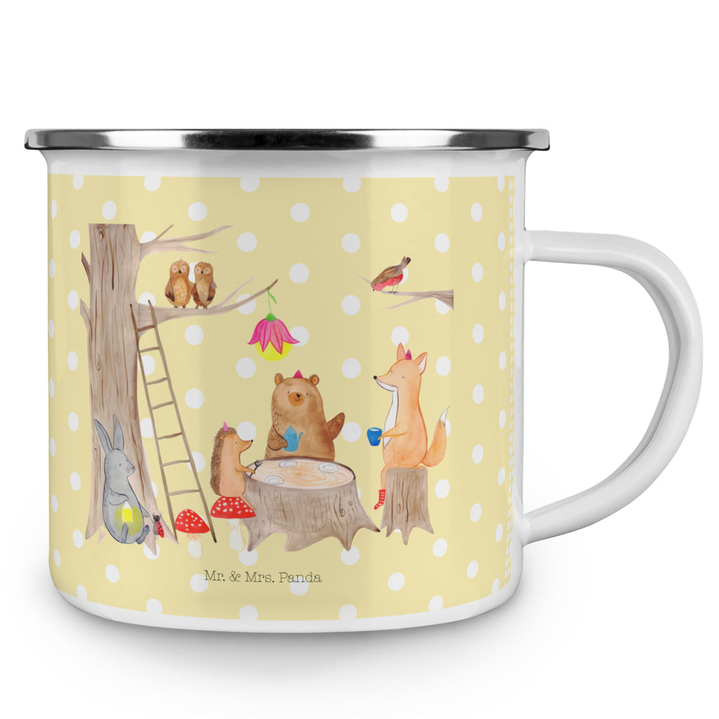 Camping Emaille Tasse Waldtiere Picknick Campingtasse, Trinkbecher, Metalltasse, Outdoor Tasse, Emaille Trinkbecher, Blechtasse Outdoor, Emaille Campingbecher, Edelstahl Trinkbecher, Metalltasse für Camping, Kaffee Blechtasse, Camping Tasse Metall, Tiermotive, Gute Laune, lustige Sprüche, Tiere, Waldtiere, Picknick, Wald, Fuchs, Hase, Igel, Maus, Eichhörnchen