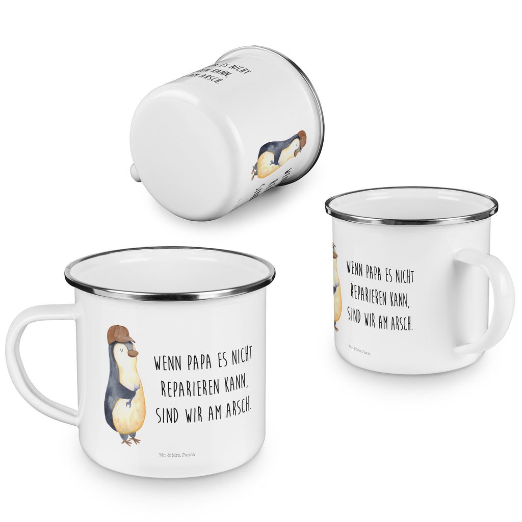 Camping Emaille Tasse Wenn Papa es nicht reparieren kann, sind wir am Arsch Campingtasse, Trinkbecher, Metalltasse, Outdoor Tasse, Emaille Trinkbecher, Blechtasse Outdoor, Emaille Campingbecher, Edelstahl Trinkbecher, Metalltasse für Camping, Kaffee Blechtasse, Camping Tasse Metall, Familie, Vatertag, Muttertag, Bruder, Schwester, Mama, Papa, Oma, Opa, Vater, Geschenk Papa, Bester Papa der Welt