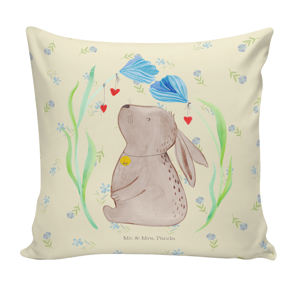 40x40 Kissen Hase Blume Kissenhülle, Kopfkissen, Sofakissen, Dekokissen, Motivkissen, Ostern, Osterhase, Ostergeschenke, Osternest, Osterdeko, Geschenk zu Ostern, Hase, Kaninchen, Kind, Taufe, Taufgeschenk, Geburt, Schwangerschaft, erstes Kind, Kindergeburtstag, Geburtstag, Hoffnung, Träume