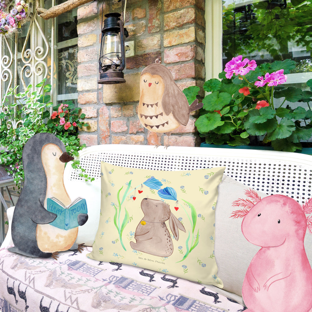 40x40 Kissen Hase Blume Kissenhülle, Kopfkissen, Sofakissen, Dekokissen, Motivkissen, Ostern, Osterhase, Ostergeschenke, Osternest, Osterdeko, Geschenk zu Ostern, Hase, Kaninchen, Kind, Taufe, Taufgeschenk, Geburt, Schwangerschaft, erstes Kind, Kindergeburtstag, Geburtstag, Hoffnung, Träume