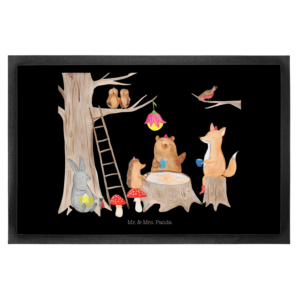 Fußmatte Waldtiere Picknick Türvorleger, Schmutzmatte, Fußabtreter, Matte, Schmutzfänger, Fußabstreifer, Schmutzfangmatte, Türmatte, Motivfußmatte, Haustürmatte, Vorleger, süße Tiermotive, gute Laune, lustige Sprüche, Tiere, Waldtiere, Picknick, Wald, Fuchs, Hase, Igel, Maus, Eichhörnchen