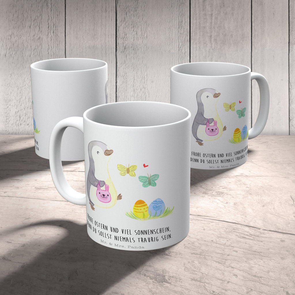 Tasse Pinguin Eiersuche  Becher, Kaffeetasse, Kaffeebecher, Tee, Frühstück, Büro  Ostern, Osterhase, Ostergeschenke, Osternest, Osterdeko, Geschenk zu Ostern
