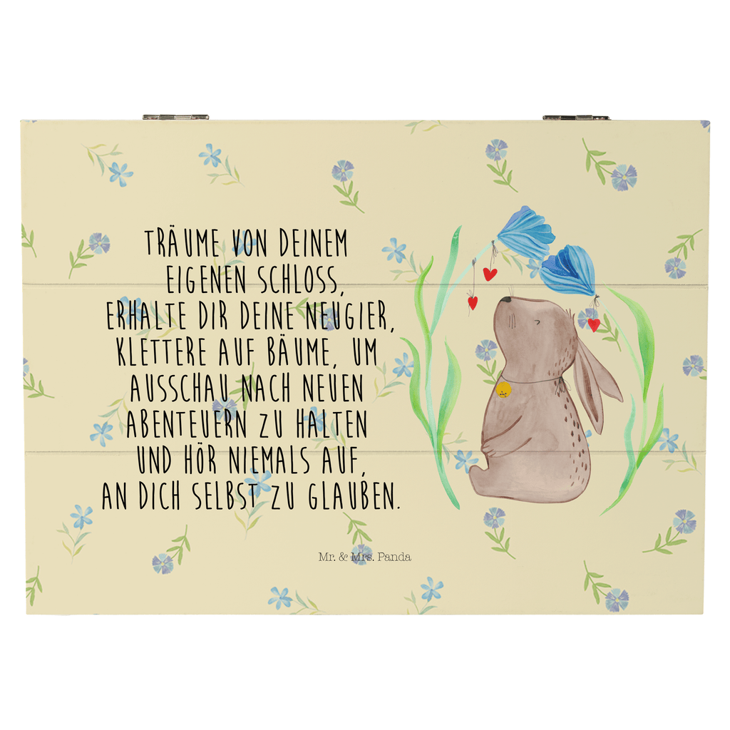 Holzkiste Hase Blume Holzkiste, Kiste, Schatzkiste, Truhe, Schatulle, XXL, Erinnerungsbox, Erinnerungskiste, Dekokiste, Aufbewahrungsbox, Ostern, Osterhase, Ostergeschenke, Osternest, Osterdeko, Geschenk zu Ostern, Hase, Kaninchen, Kind, Taufe, Taufgeschenk, Geburt, Schwangerschaft, erstes Kind, Kindergeburtstag, Geburtstag, Hoffnung, Träume