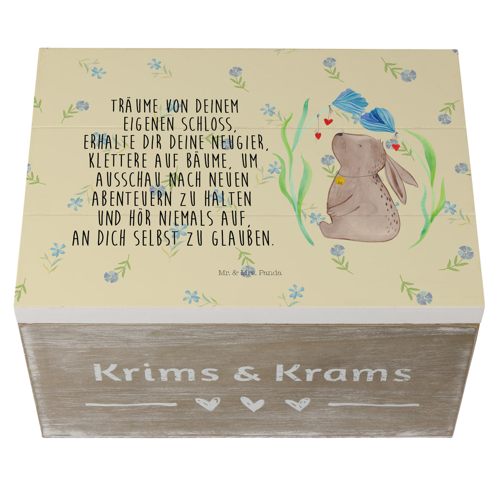 Holzkiste Hase Blume Holzkiste, Kiste, Schatzkiste, Truhe, Schatulle, XXL, Erinnerungsbox, Erinnerungskiste, Dekokiste, Aufbewahrungsbox, Ostern, Osterhase, Ostergeschenke, Osternest, Osterdeko, Geschenk zu Ostern, Hase, Kaninchen, Kind, Taufe, Taufgeschenk, Geburt, Schwangerschaft, erstes Kind, Kindergeburtstag, Geburtstag, Hoffnung, Träume