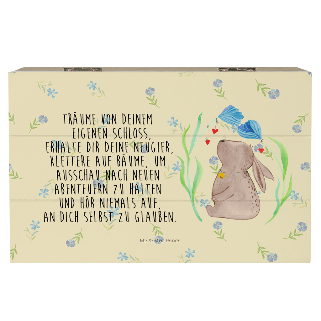 Holzkiste Hase Blume Holzkiste, Kiste, Schatzkiste, Truhe, Schatulle, XXL, Erinnerungsbox, Erinnerungskiste, Dekokiste, Aufbewahrungsbox, Ostern, Osterhase, Ostergeschenke, Osternest, Osterdeko, Geschenk zu Ostern, Hase, Kaninchen, Kind, Taufe, Taufgeschenk, Geburt, Schwangerschaft, erstes Kind, Kindergeburtstag, Geburtstag, Hoffnung, Träume