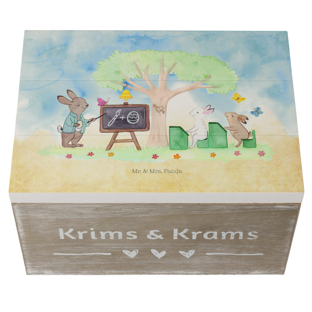 Holzkiste Hasenschule  Holzkiste, Kiste, Schatzkiste, Truhe, Schatulle, XXL,  Erinnerungsbox, Erinnerungskiste, Dekokiste, Aufbewahrungsbox  Ostern, Osterhase, Ostergeschenke, Osternest, Osterdeko, Geschenk zu Ostern