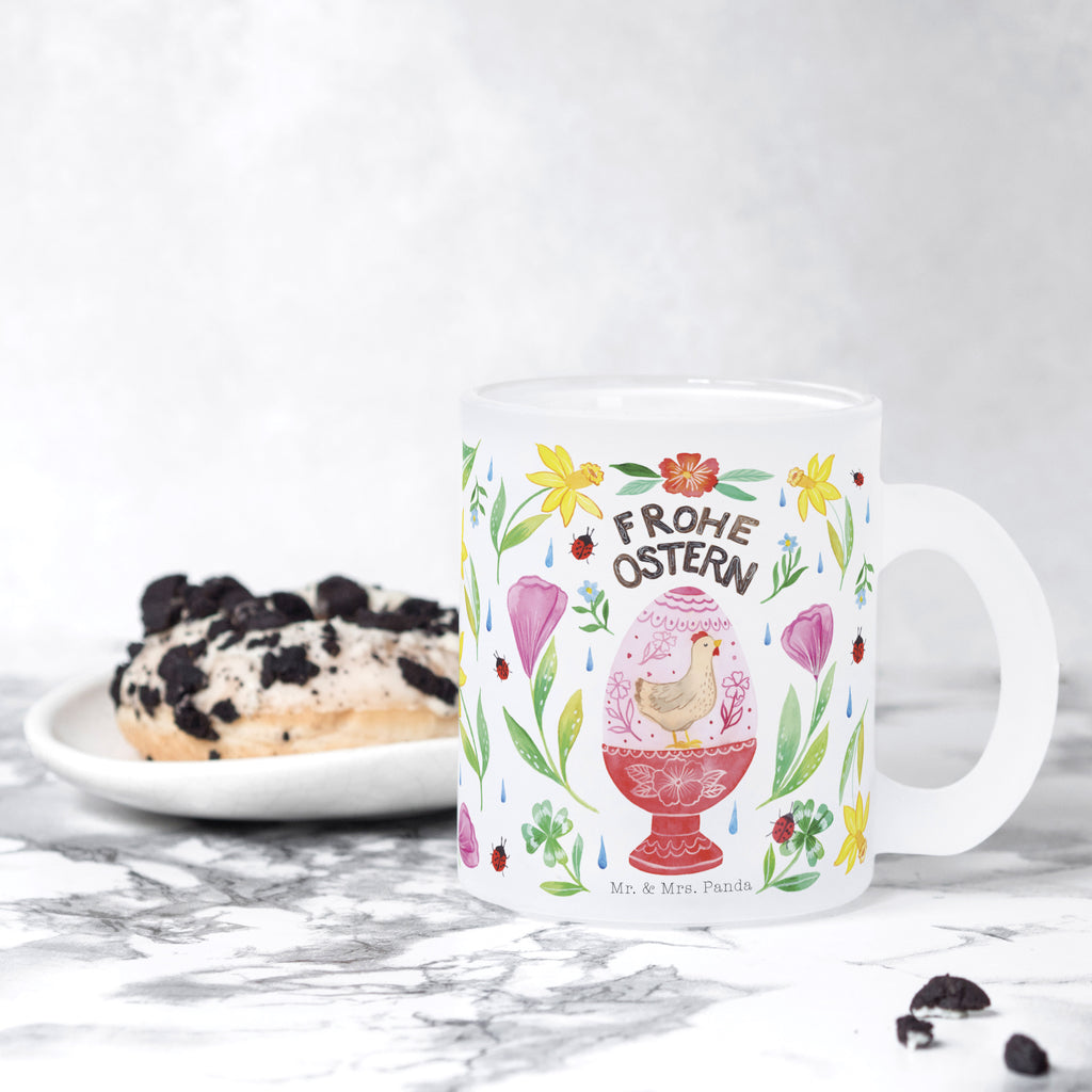 Teetasse Frohe Ostern Ei Teetasse, Teeglas, Teebecher, Tasse mit Henkel, Tasse, Glas Teetasse, Teetasse aus Glas, Ostern, Osterhase, Ostergeschenke, Osternest, Osterdeko, Geschenk zu Ostern