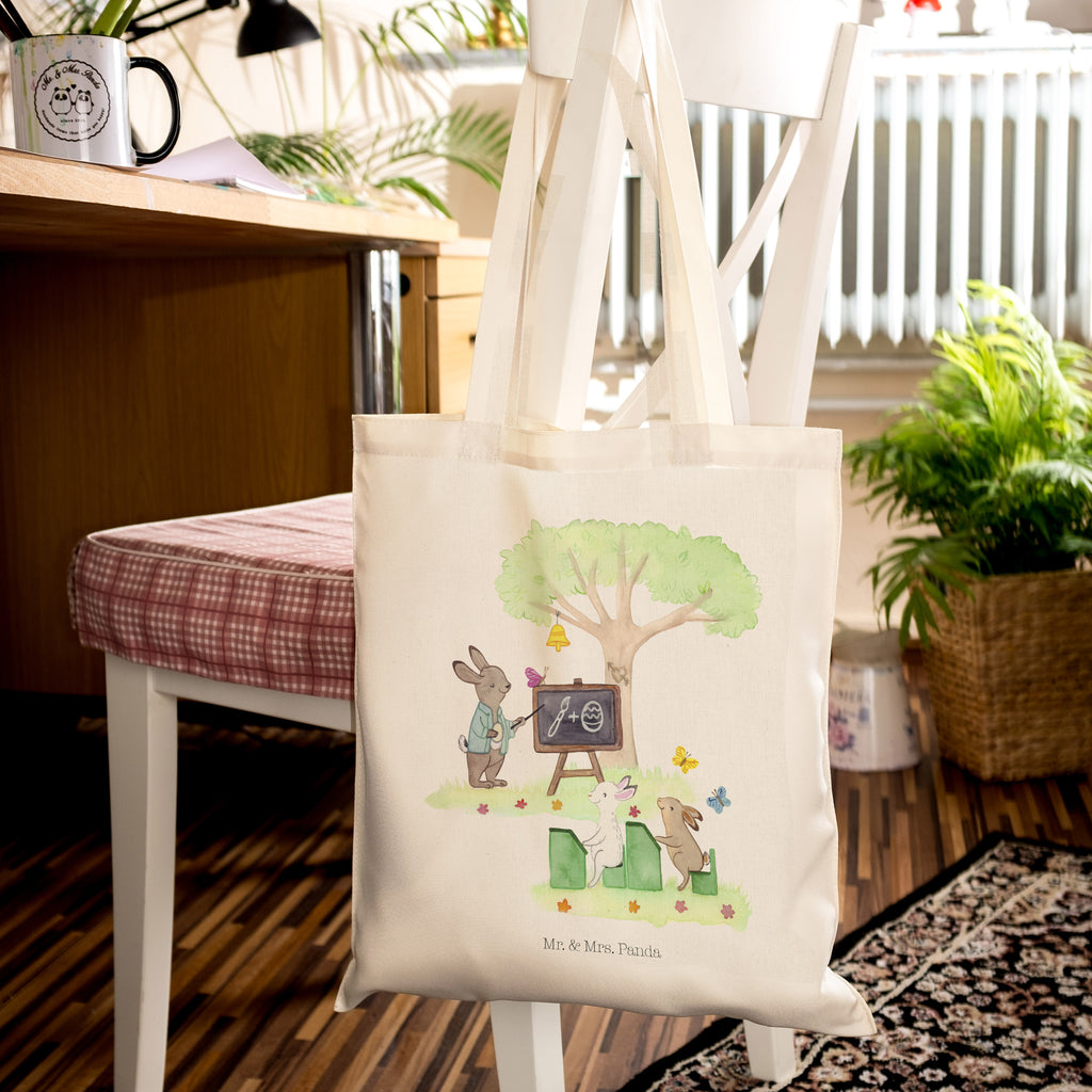 Tragetasche Hasenschule Beuteltasche, Beutel, Einkaufstasche, Jutebeutel, Stoffbeutel, Ostern, Osterhase, Ostergeschenke, Osternest, Osterdeko, Geschenk zu Ostern