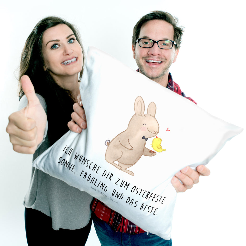 40x40 Kissen Hase mit Küken Kissenhülle, Kopfkissen, Sofakissen, Dekokissen, Motivkissen, Ostern, Osterhase, Ostergeschenke, Osternest, Osterdeko, Geschenk zu Ostern