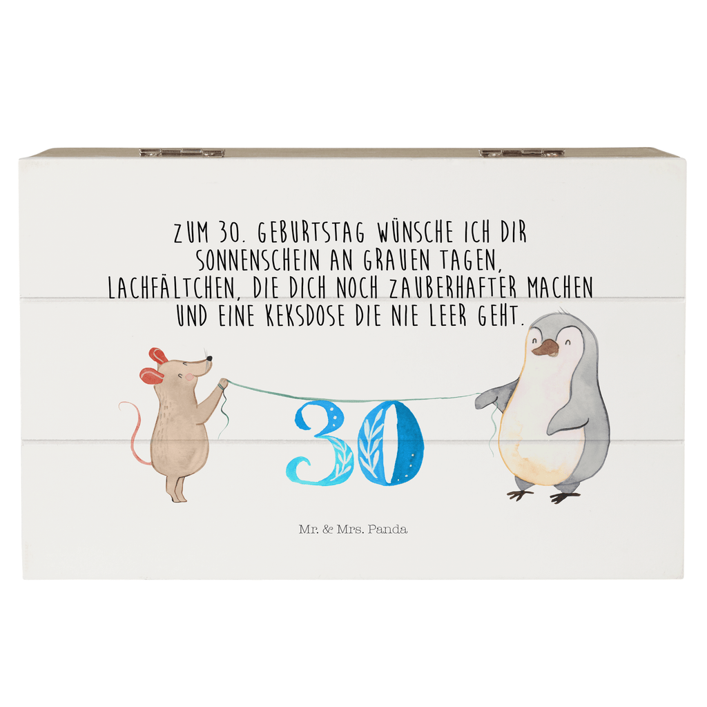 Holzkiste 30. Geburtstag Maus Pinguin Geburtstag, Party, Feiern, Torte, Kuchen, Geschenk Holzkiste, Kiste, Schatzkiste, Truhe, Schatulle, XXL,  Erinnerungsbox, Erinnerungskiste, Dekokiste, Aufbewahrungsbox  Geburtstag, Geburtstagsgeschenk, Geschenk