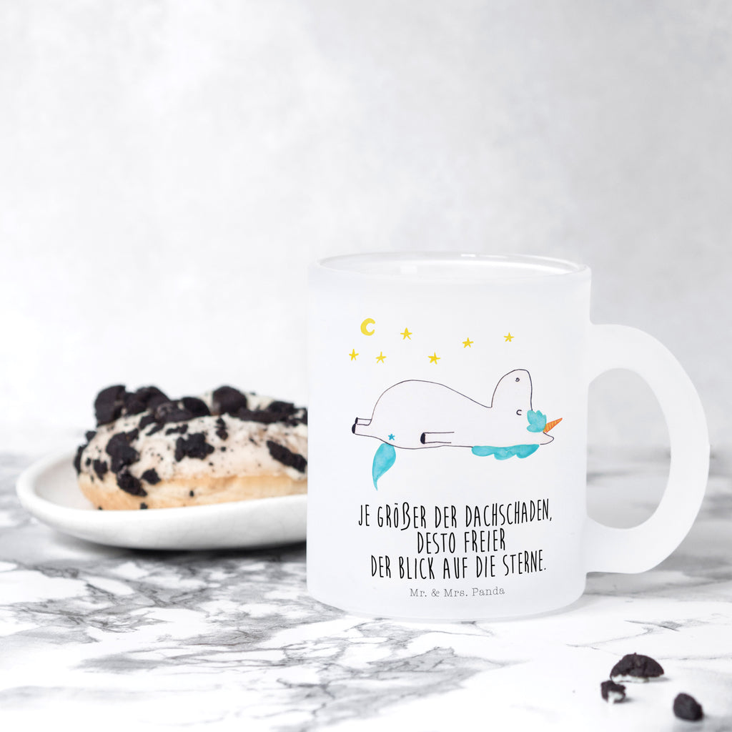 Teetasse Einhorn Sternenhimmel Teetasse, Teeglas, Teebecher, Tasse mit Henkel, Tasse, Glas Teetasse, Teetasse aus Glas, Einhorn, Einhörner, Einhorn Deko, Pegasus, Unicorn, Sterne, Dachschaden, Verrückt, Sternenhimmel