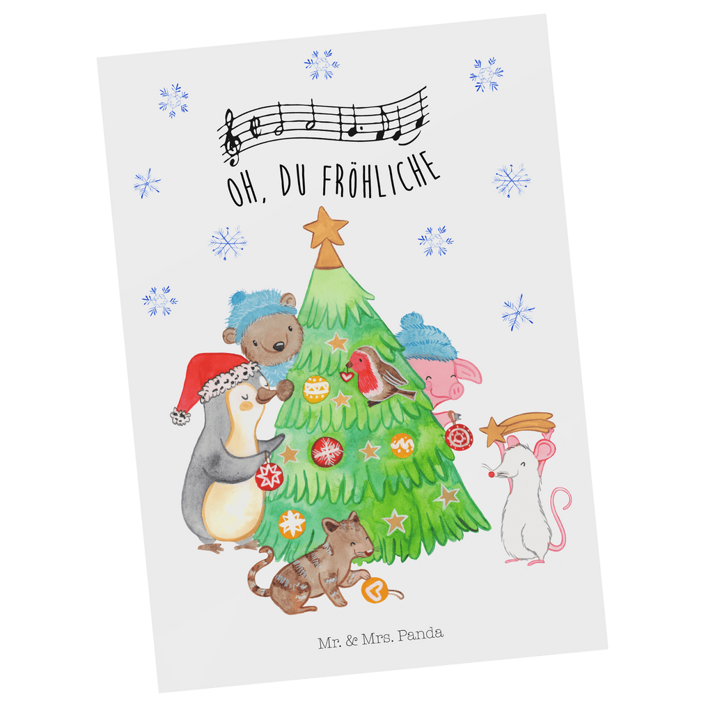 Postkarte Weihnachtsbaum schmücken Geschenkkarte, Grußkarte, Karte, Einladung, Ansichtskarte, Geburtstagskarte, Einladungskarte, Winter, Weihnachten, Weihnachtsdeko, Nikolaus, Advent, Heiligabend, Wintermotiv